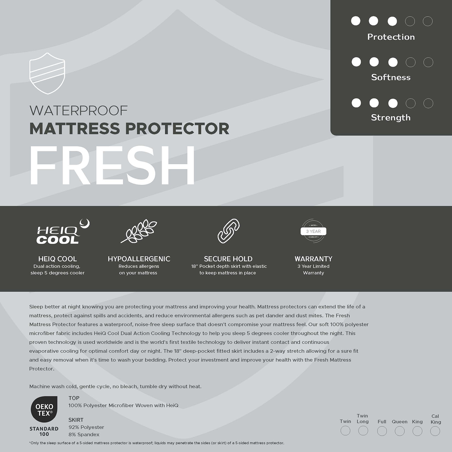 South Bay Breeze Mattress Protector - King Size