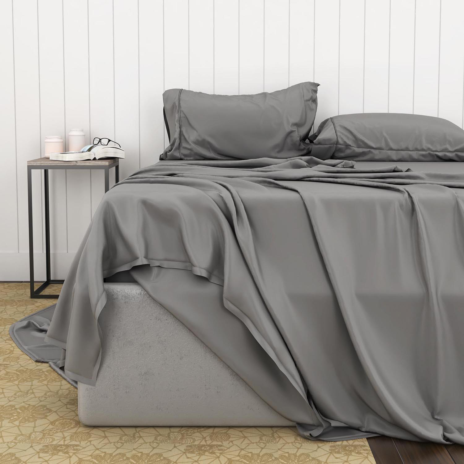 South Bay - Gray Bamboo Cotton Sheets