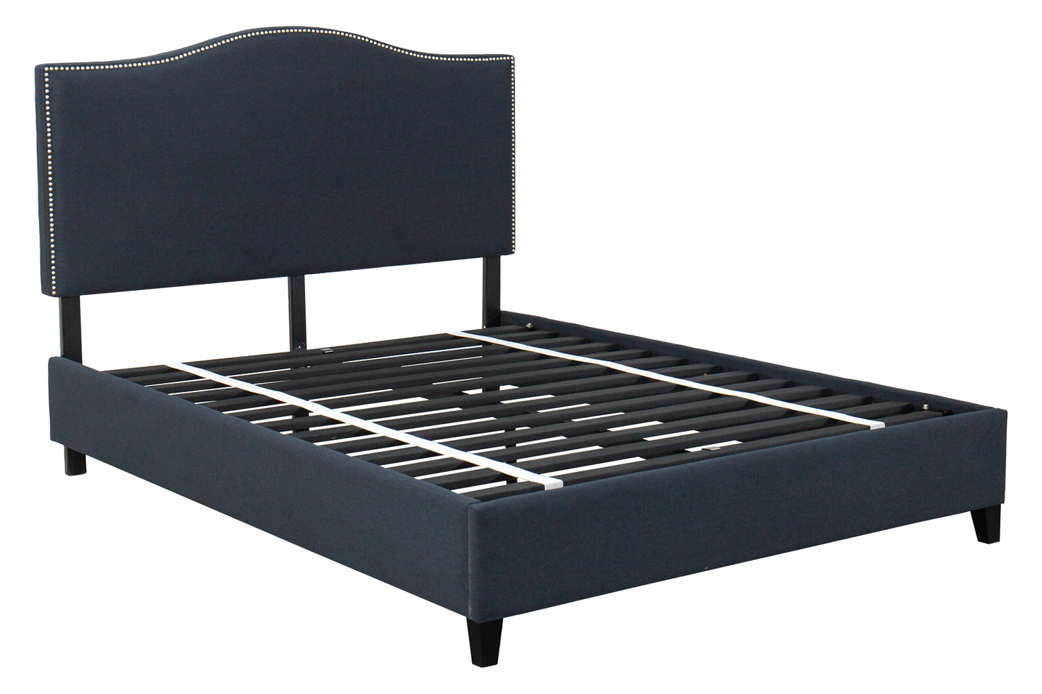 South Bay Avery Upholstered Bed Frame - Blue, Cal King Size