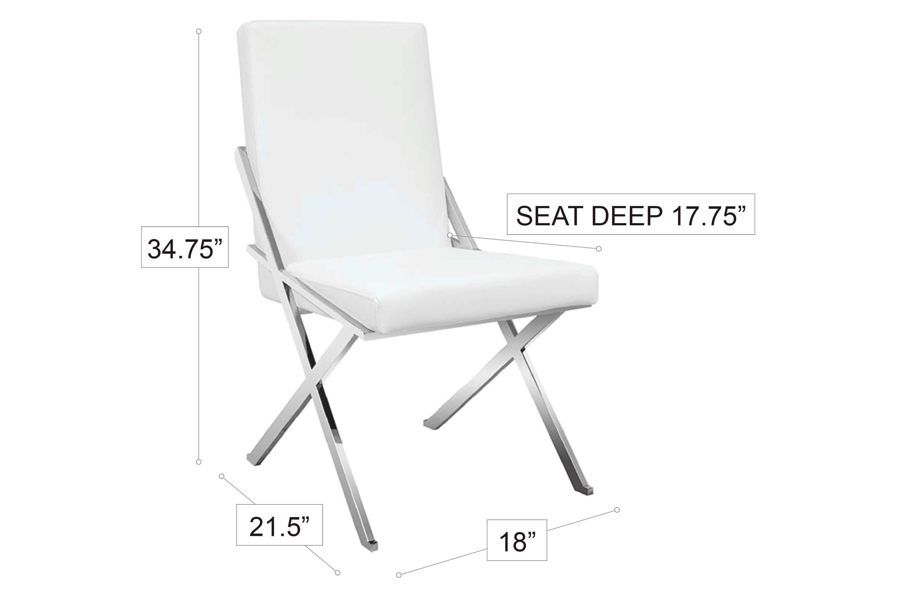 Stanza Amber Dining Chair - White