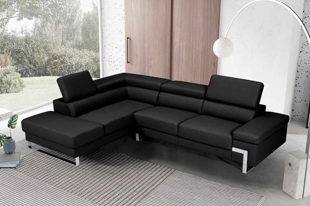 Stanza™ Athena Left Facing Sectional - Black