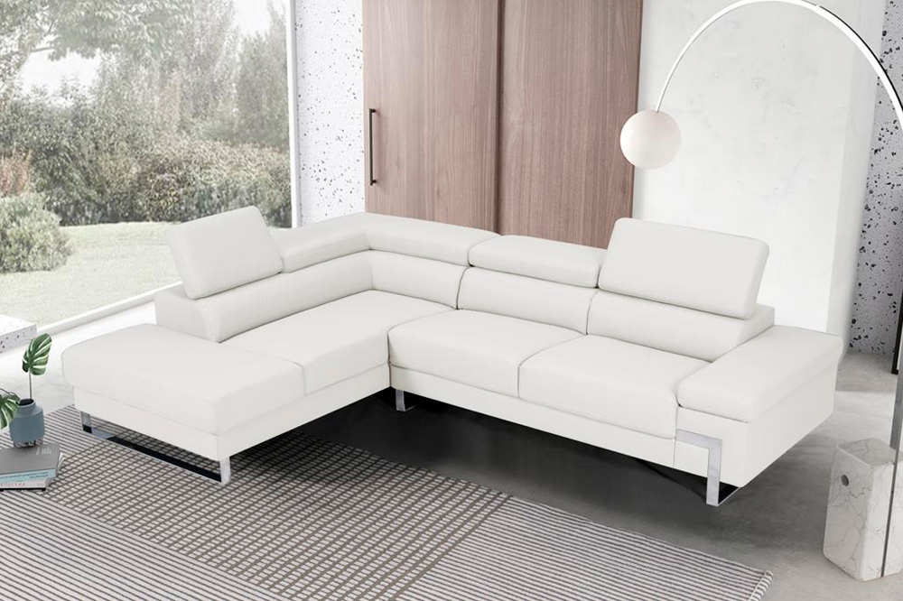 Stanza™ Athena Left Facing Sectional - White