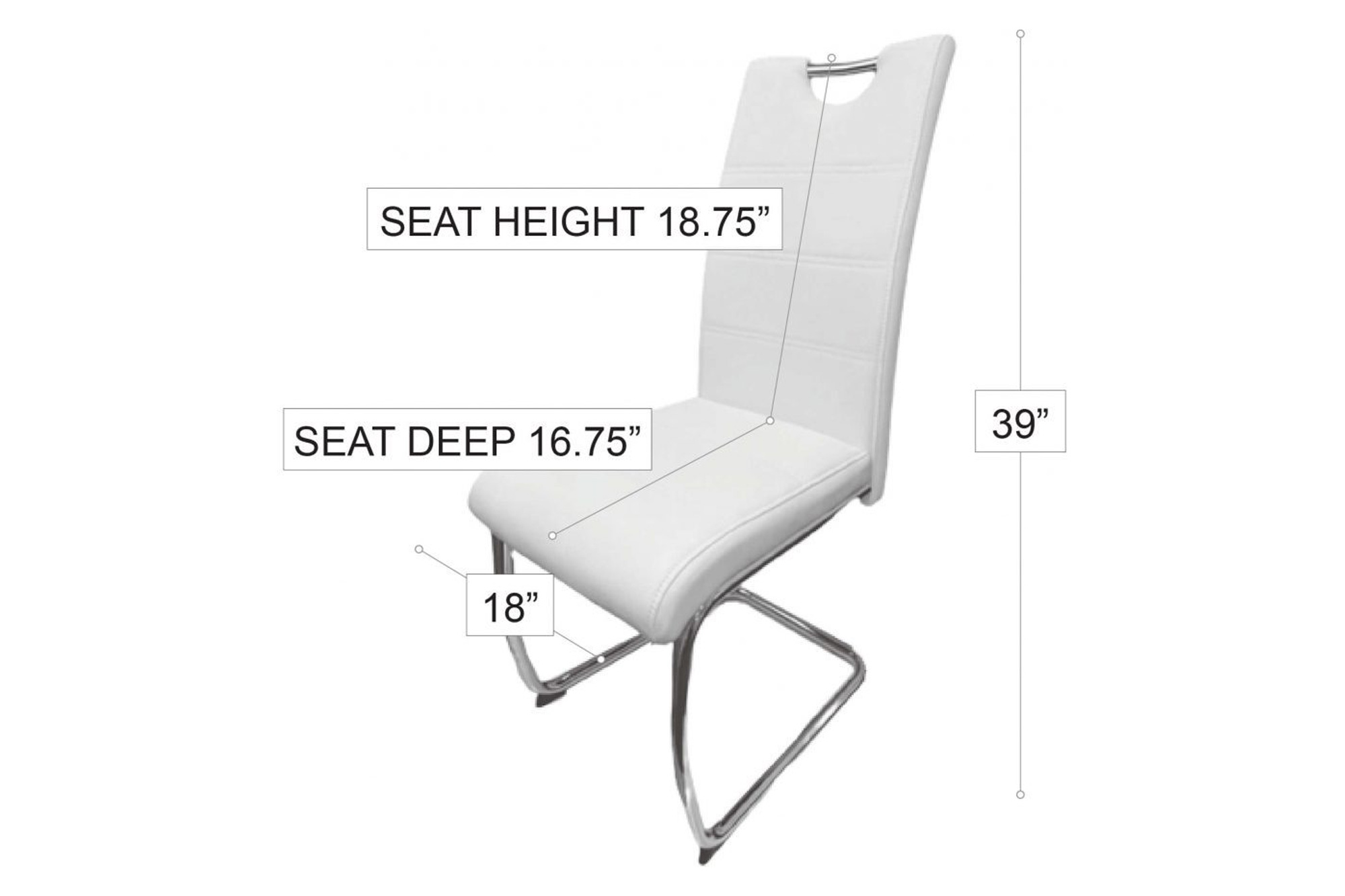 Stanza Houston Dining Chair - White