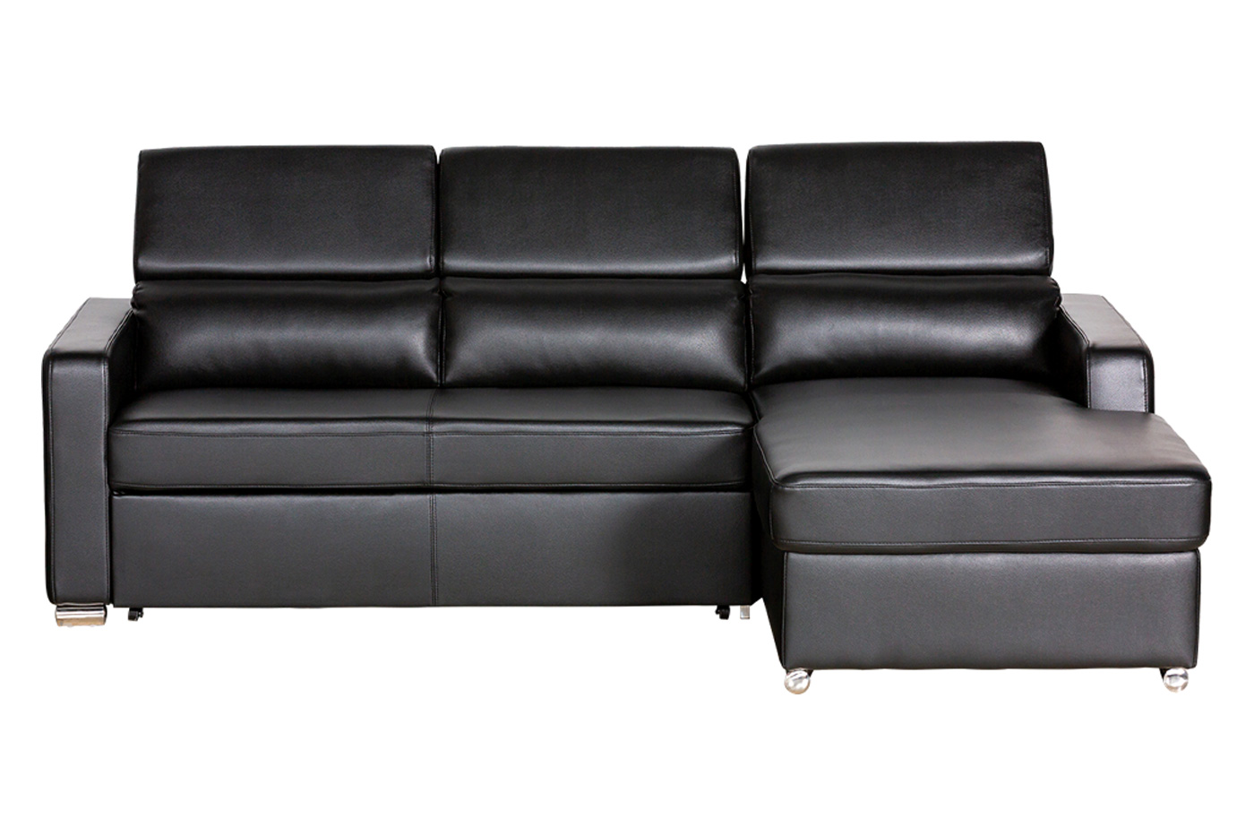 Stanza Kahlil Left Facing Sectional - Black