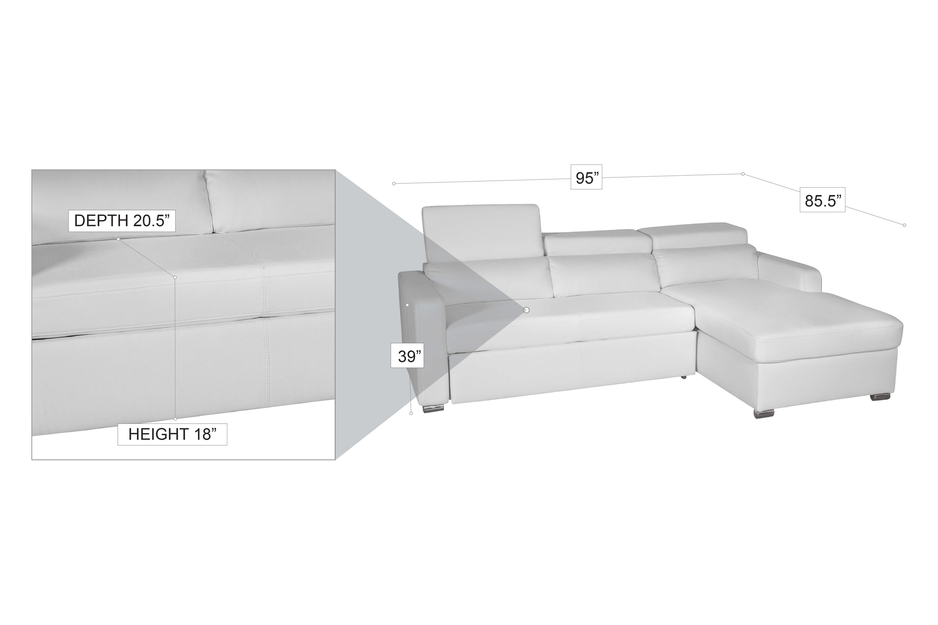 Stanza™ Kahlil Left Facing Sectional - Gray