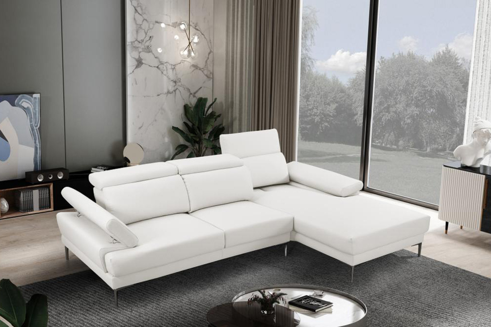 Stanza™ Kim Right Facing Sectional - White