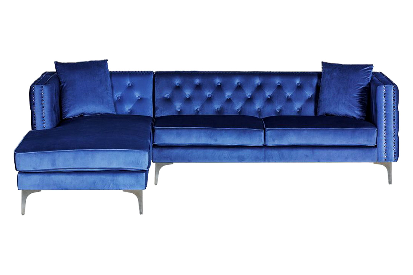 Stanza - Melissa Left Facing Velvet Sectional