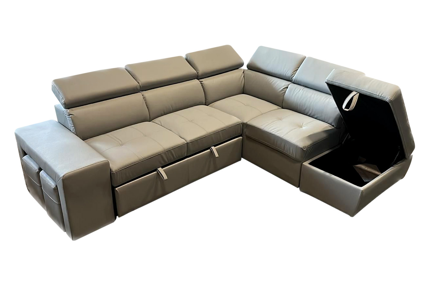 Stanza™ Positano Right Facing Eco Leather Sectional - Gray