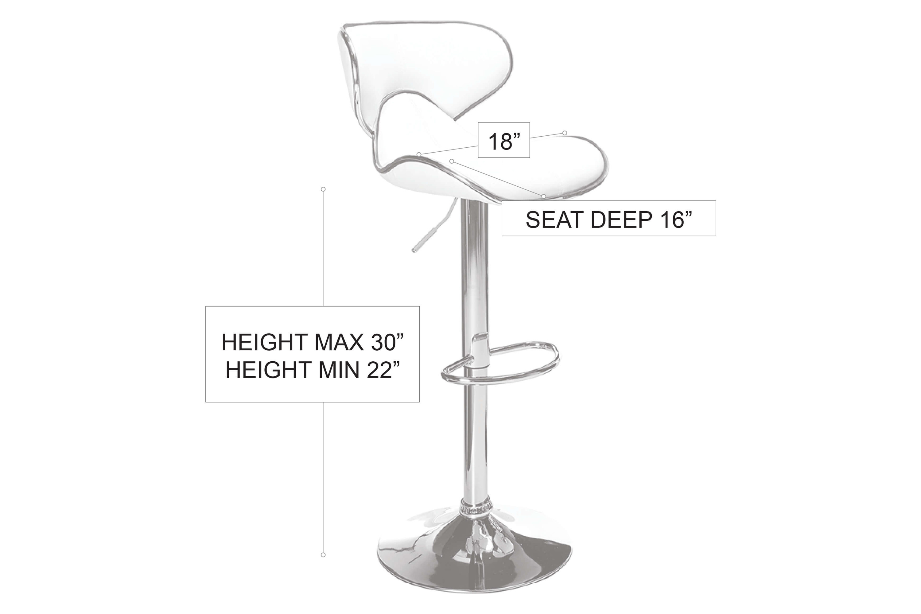 Stanza Pub Barstool - White