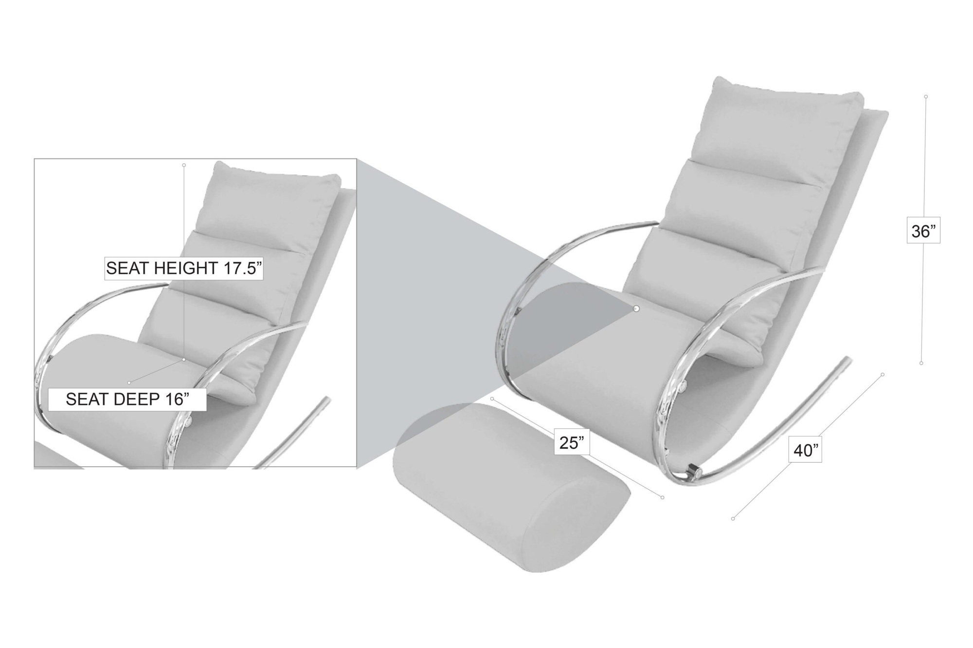 Stanza™ Rocking Chair - White