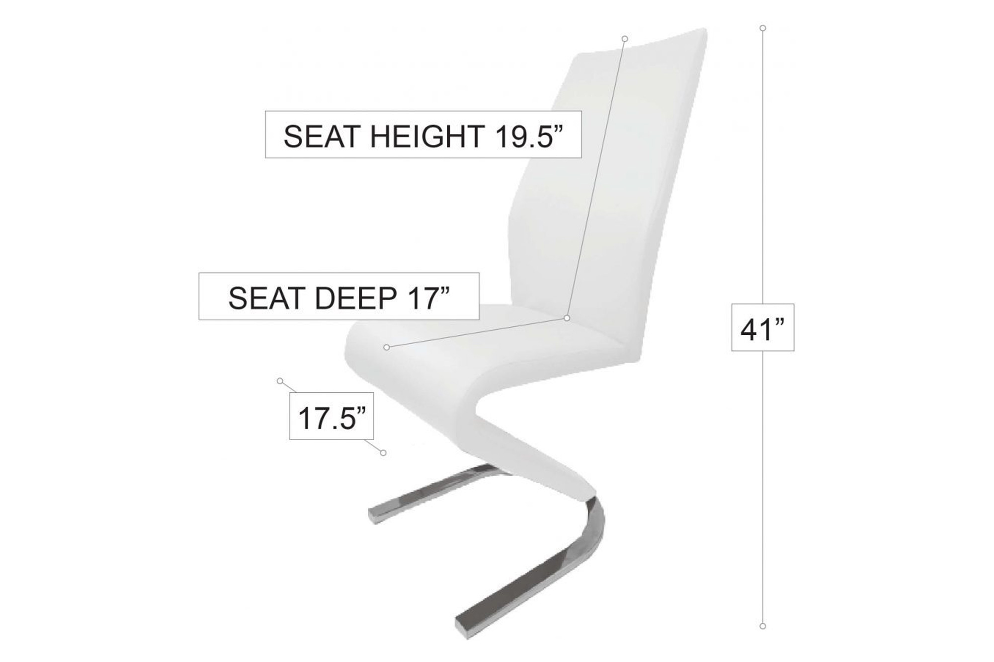 Stanza Serenity Dining Chair - White