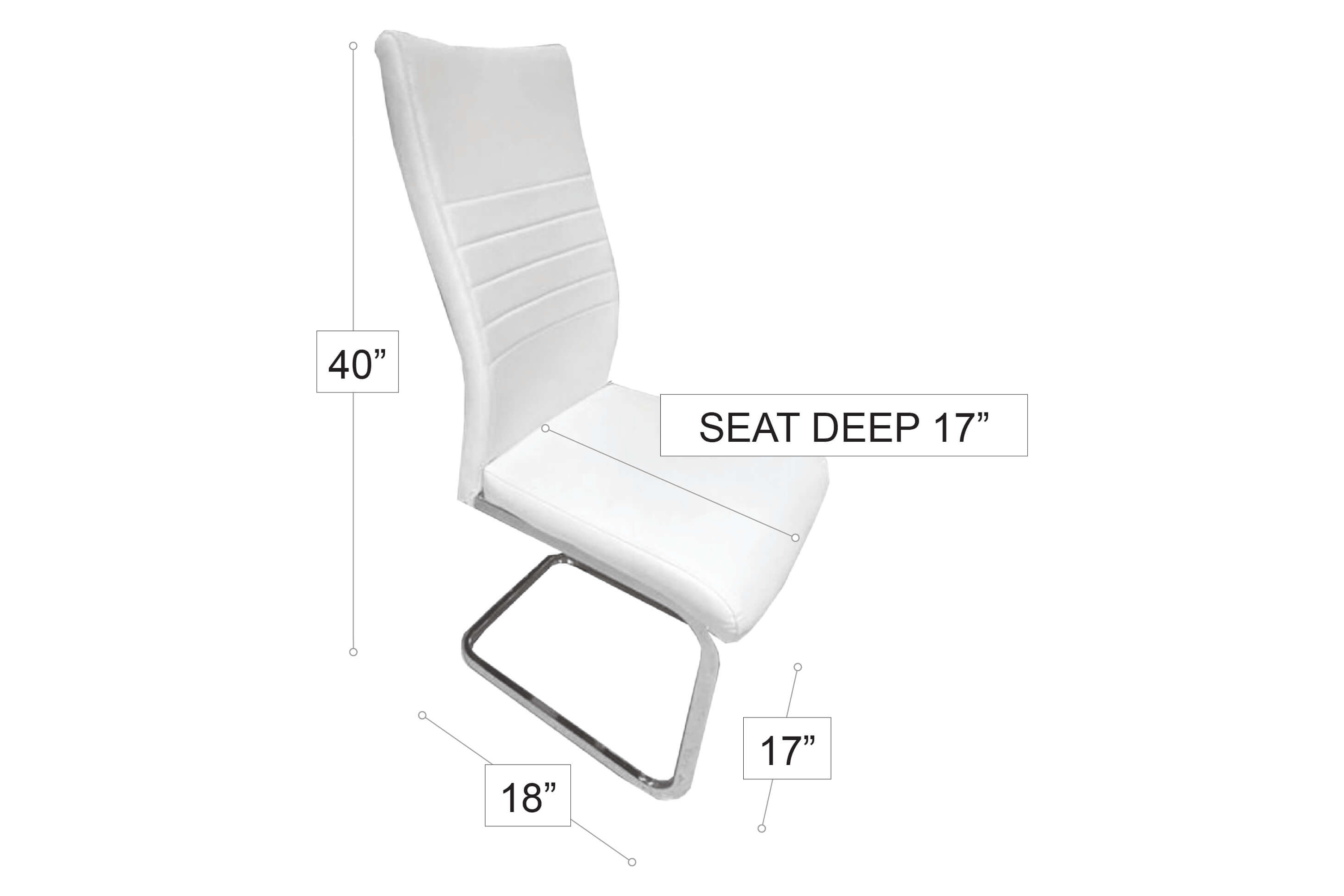 Stanza Vegas Dining Chair - White