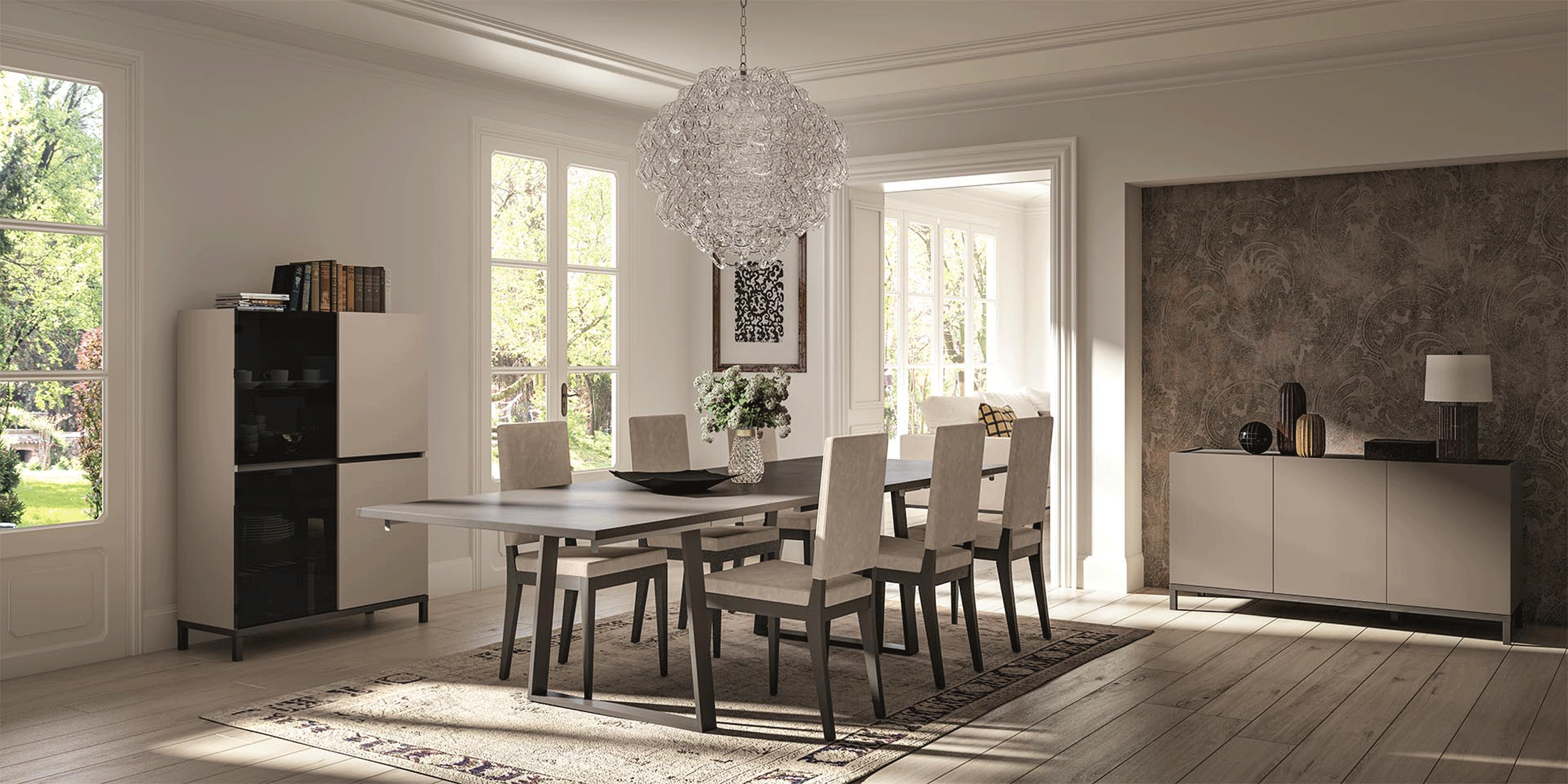 Status - Kali Dining Table Tavolo with 2 Extension and Storage