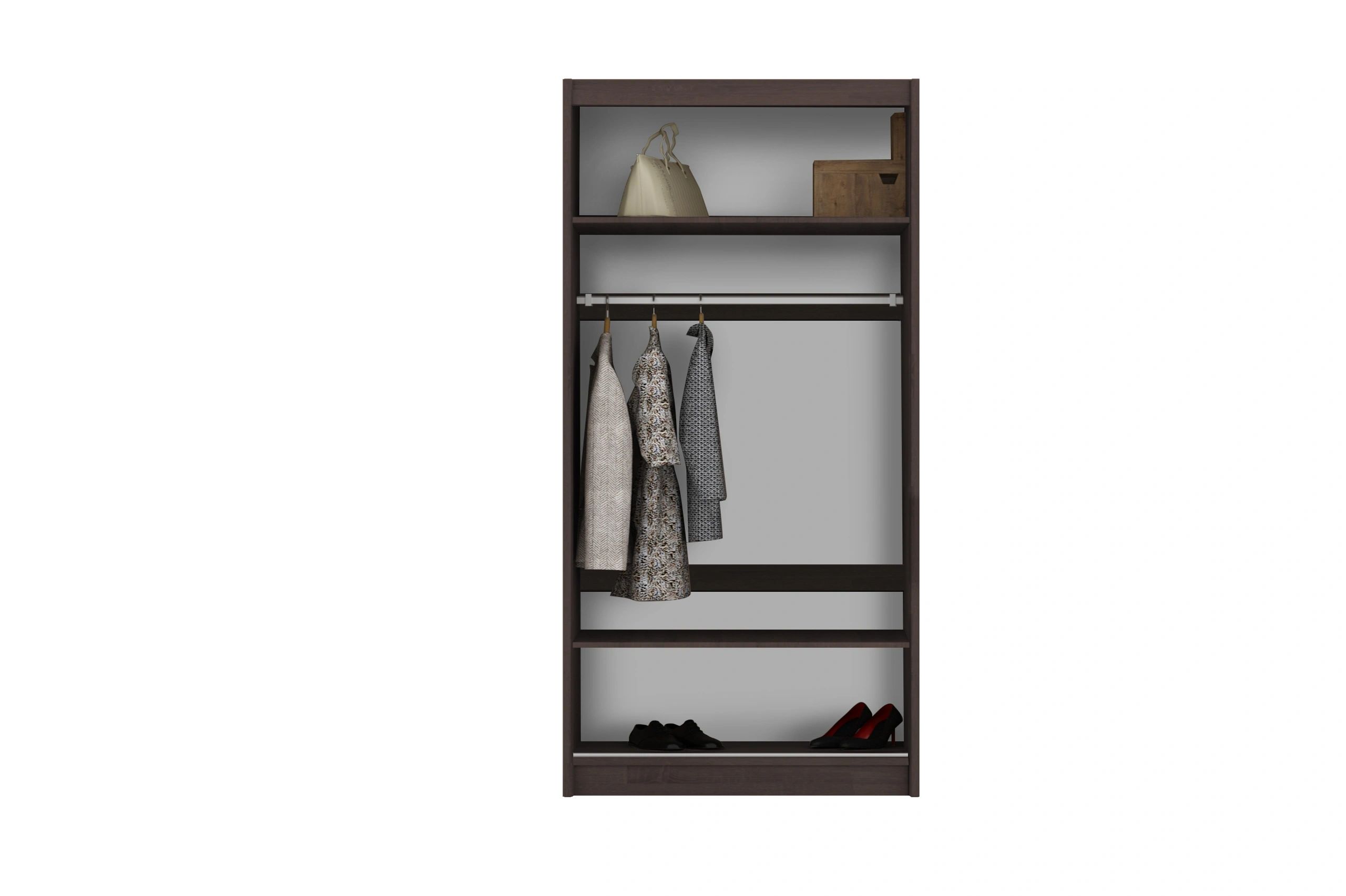 Styles Chico 36" Wardrobe - Gray, Manufactured Wood