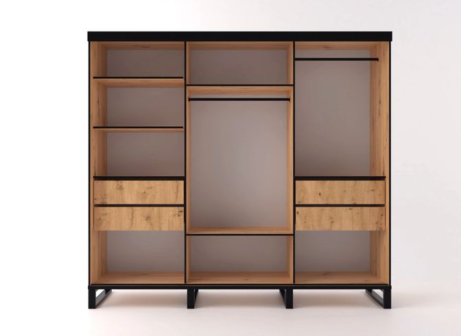 Styles Loft 99" Wardrobe - Votan, Manufactured Wood