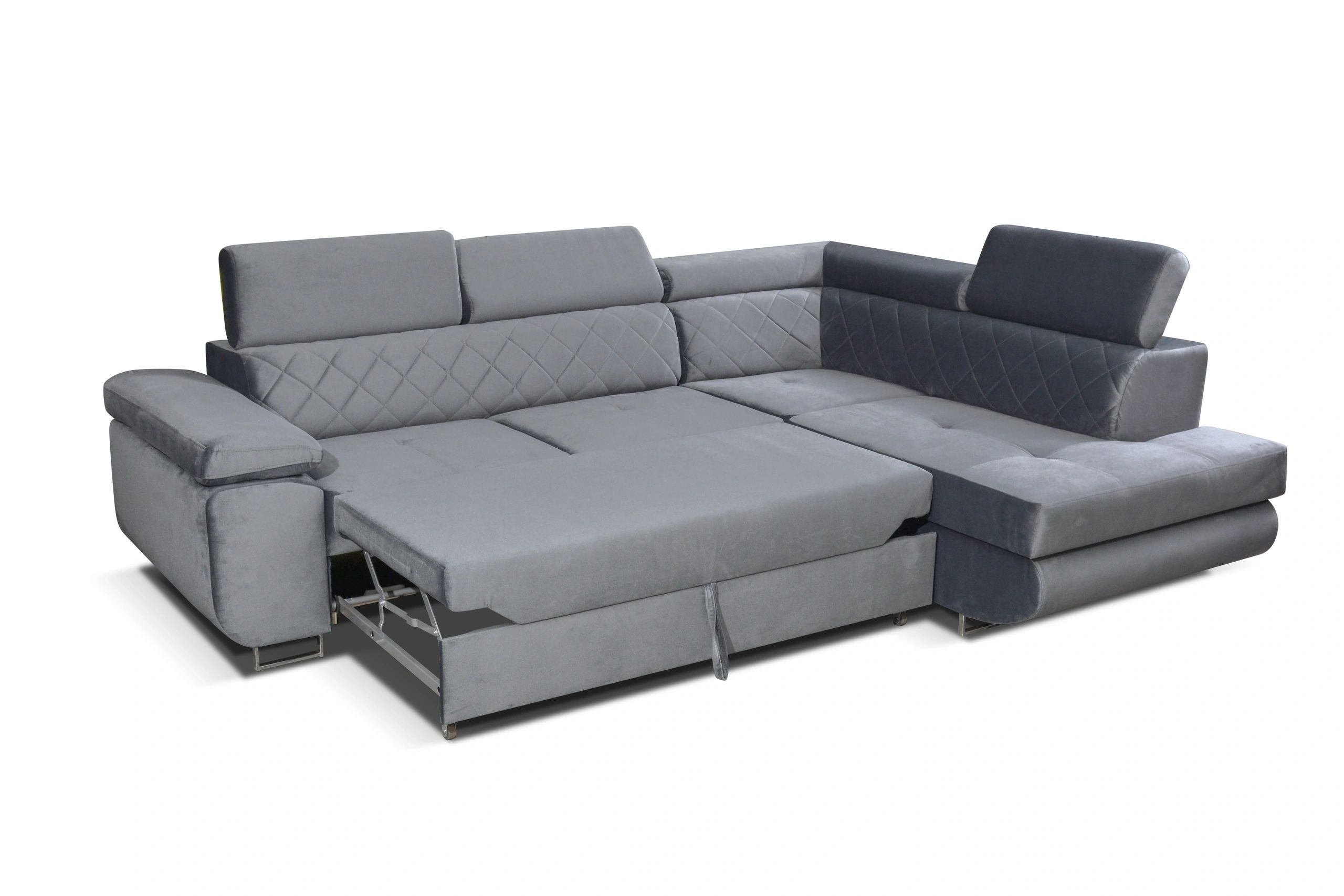 Styles Laguna Right-Facing Sectional - Gray, Microfiber/Microsuede