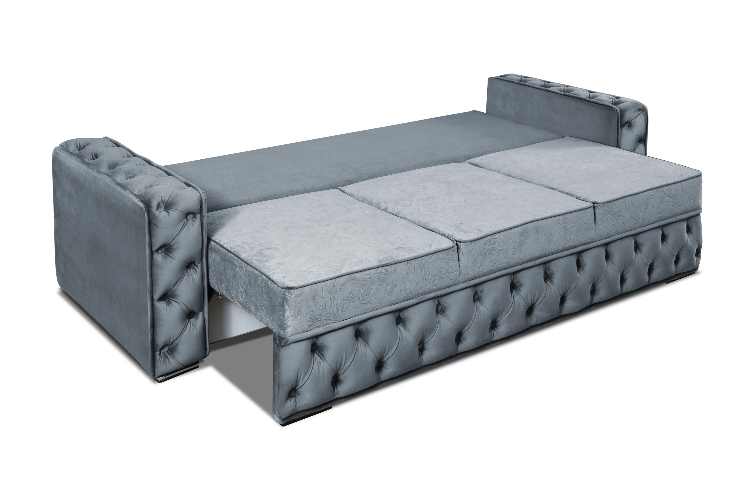 Styles Marylin Sofa - Gray, Tufted Fabric