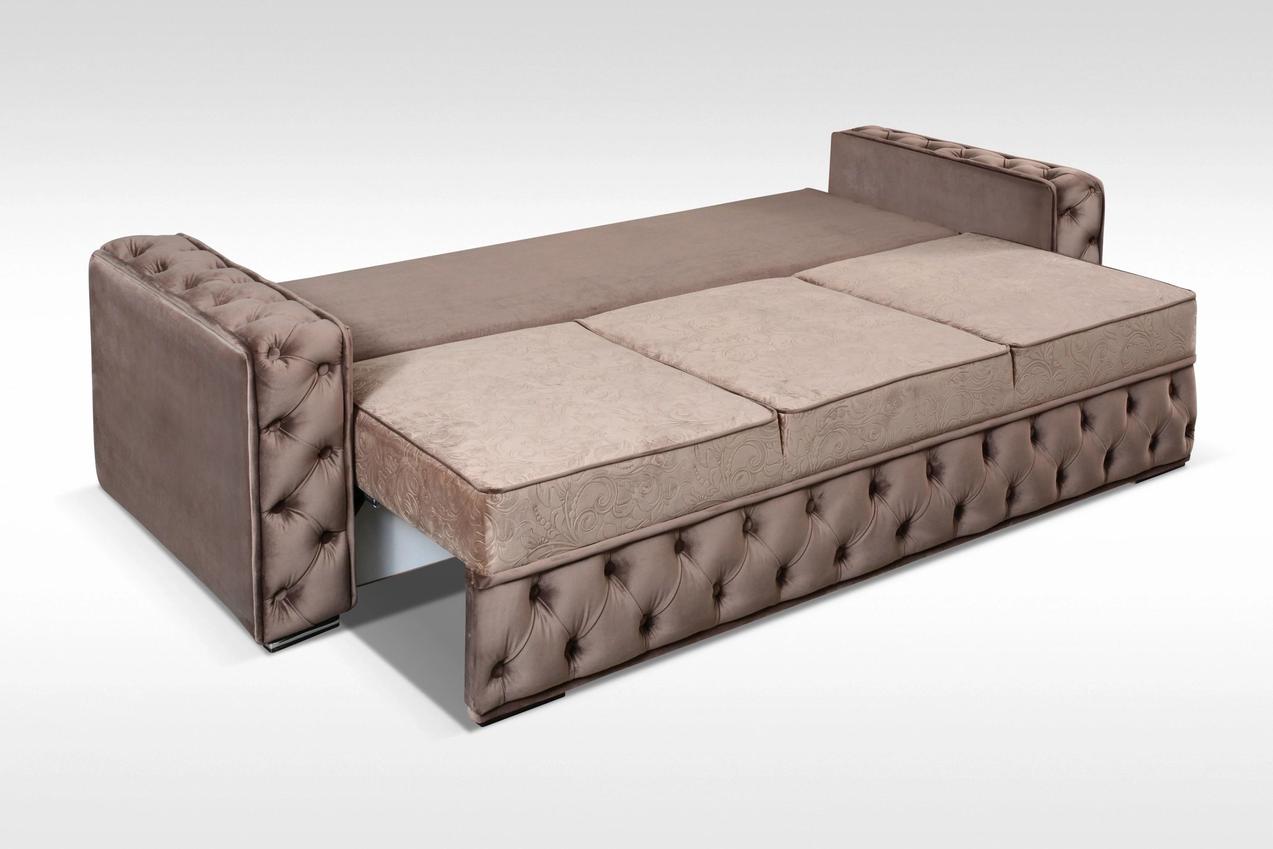 Styles Marylin Sofa - Brown, Tufted Fabric