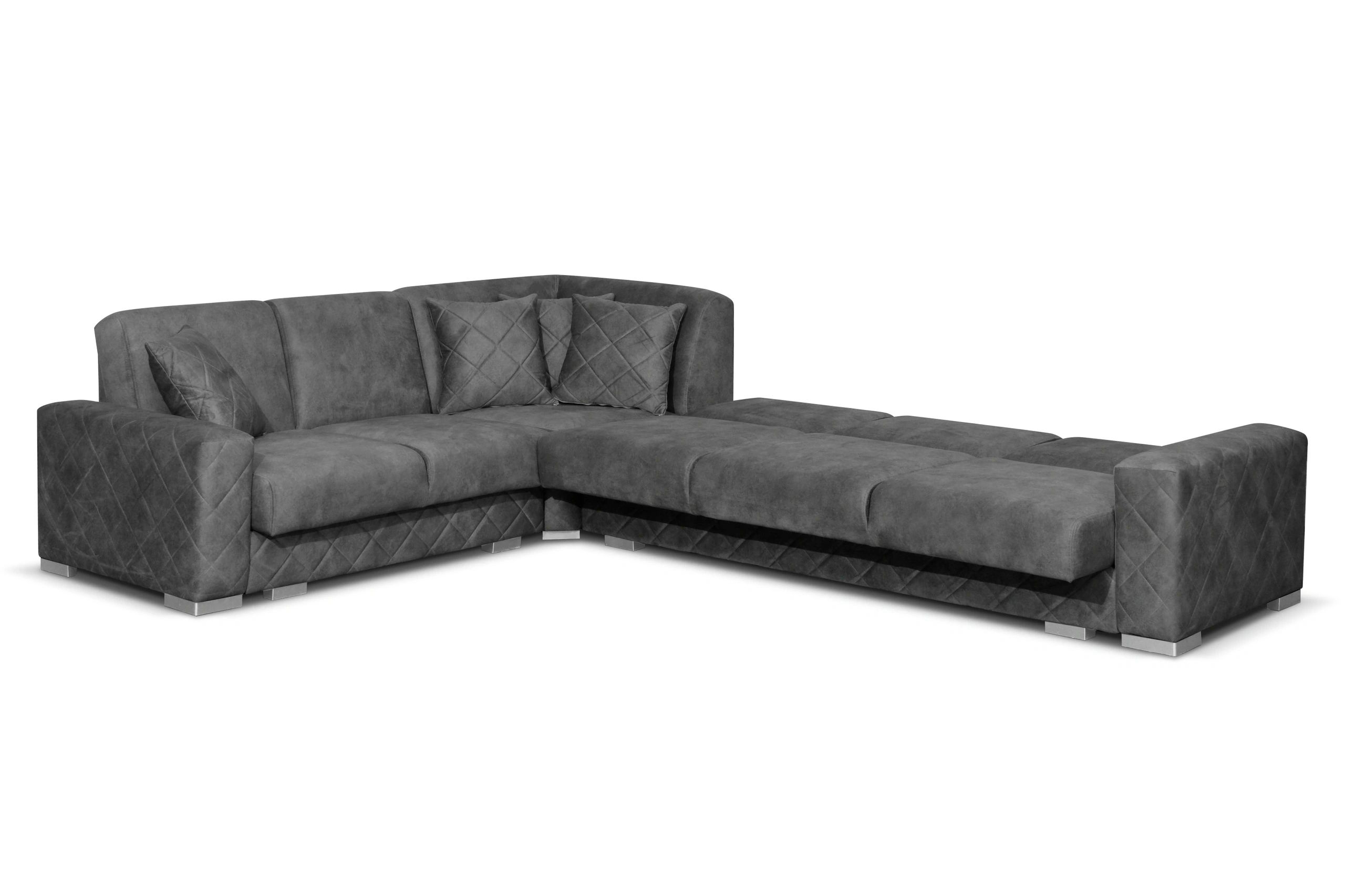 Styles Norman Sectional - Gray, Fabric