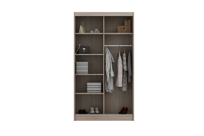 Styles Peso 47" Wardrobe - White, Manufactured Wood