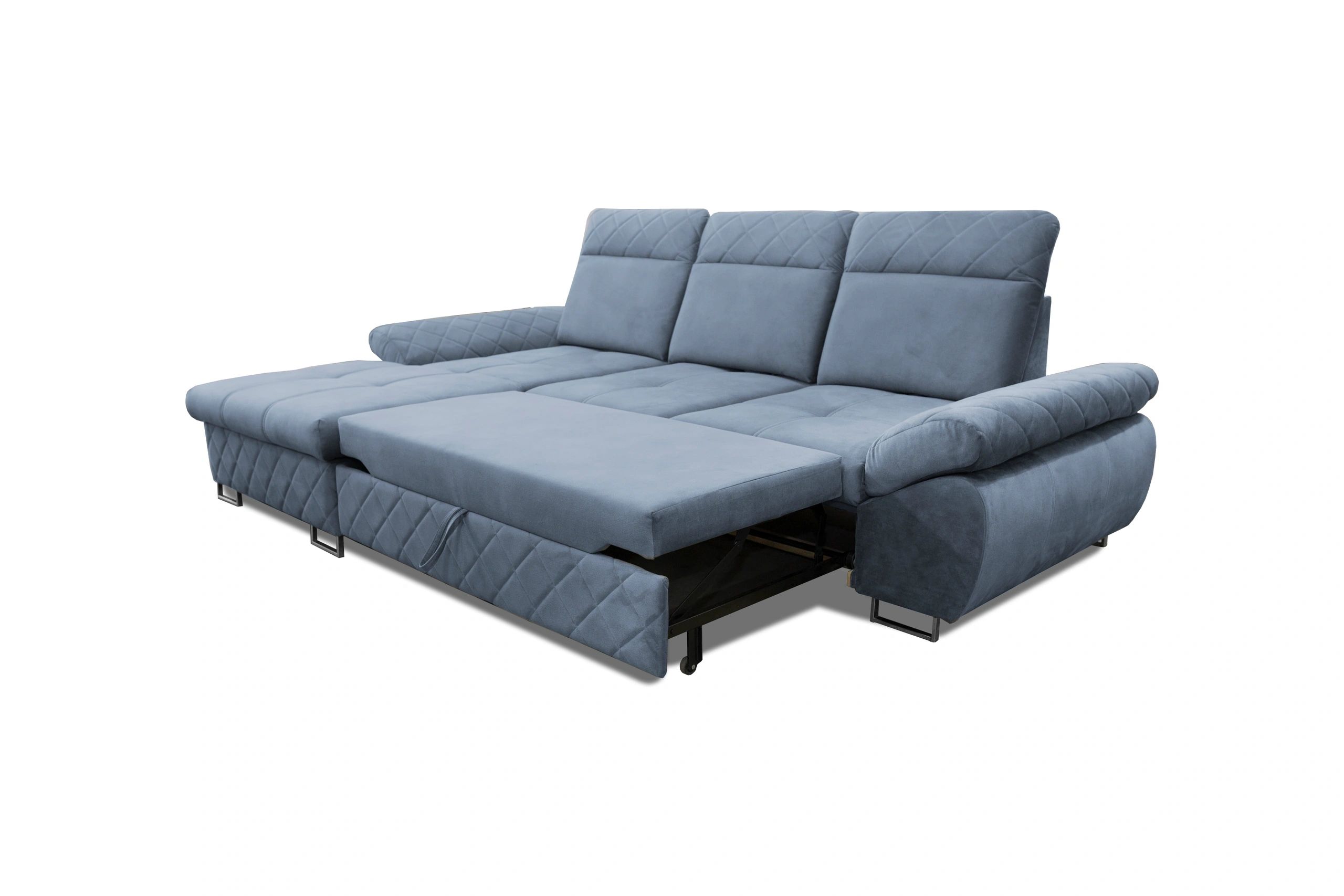 Styles Selly Mini Right-Facing Sectional - Blue, Fabric