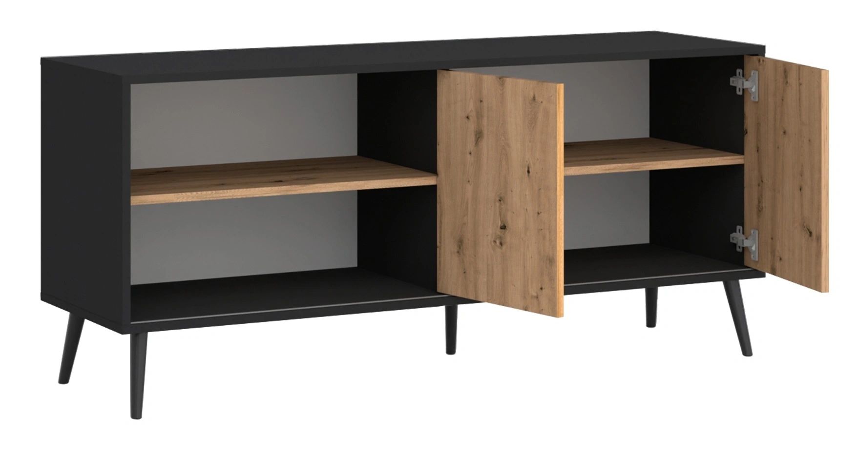 Styles - Toronto TV Stand in Black/Oak