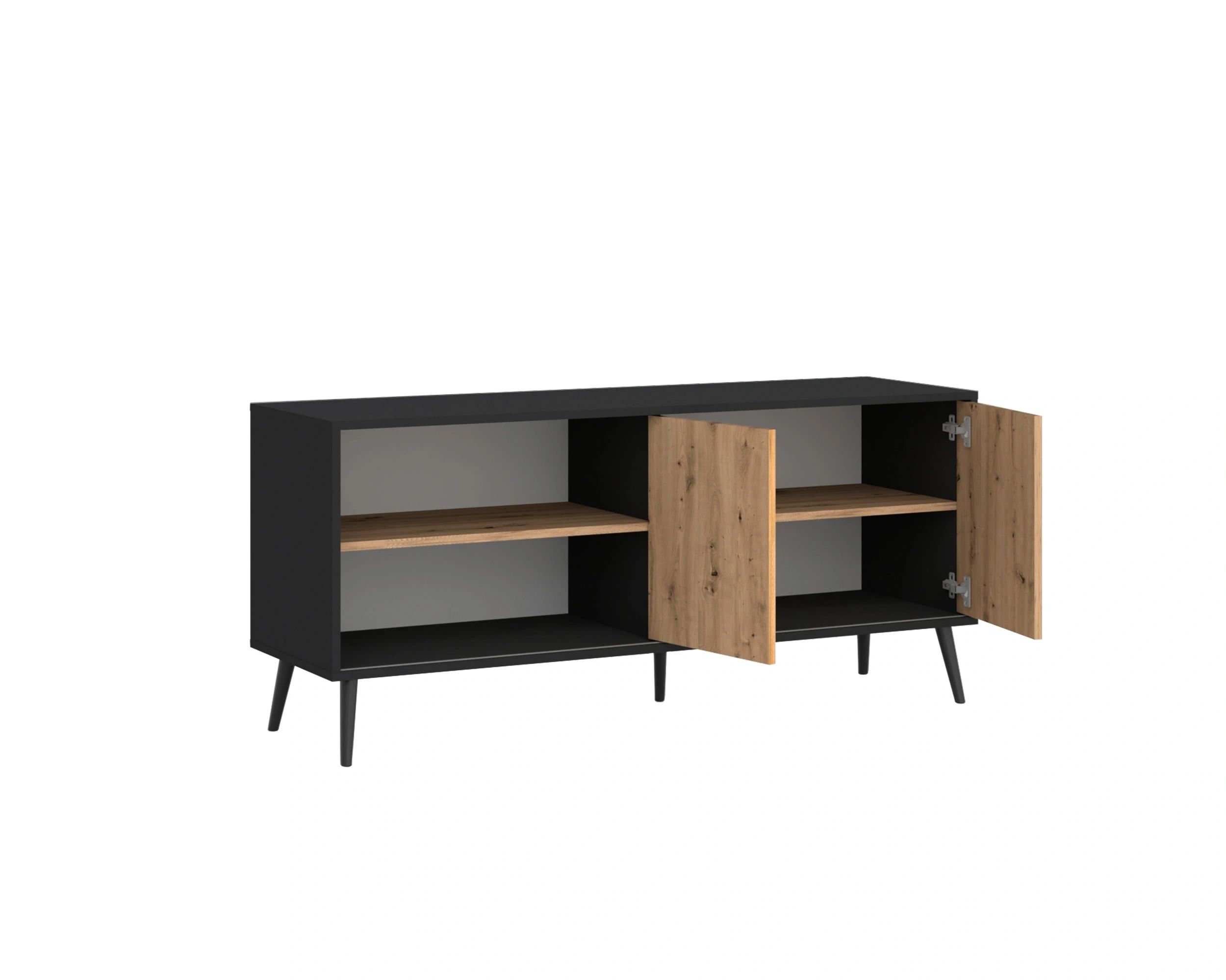 Styles - Toronto TV Stand in Black/Oak