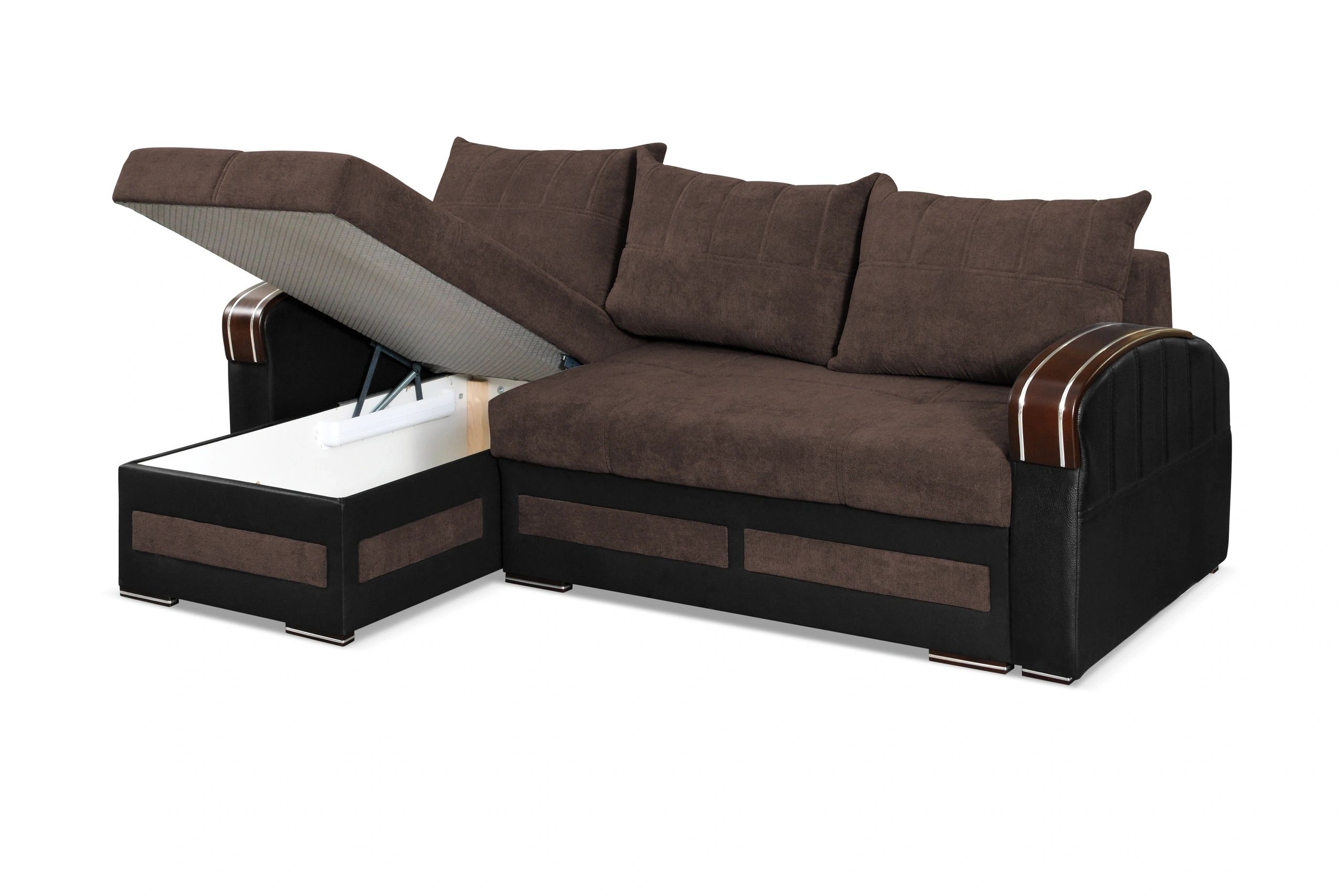 Styles™ Tommy Sectional - Brown, Velvet