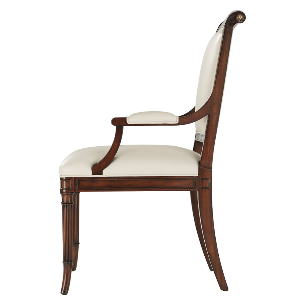 Theodore Alexander Atcombe Armchair - Milk, Leather