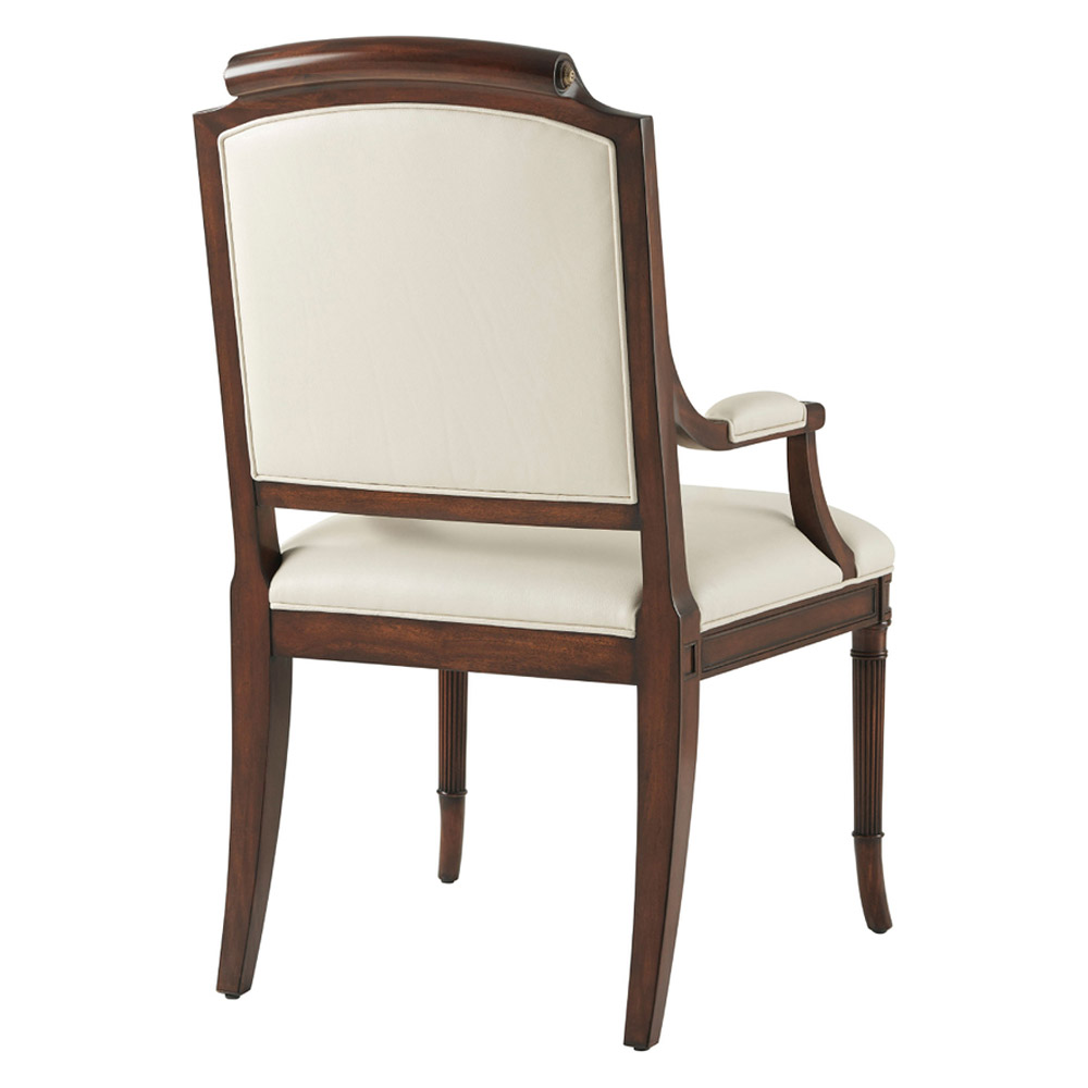 Theodore Alexander Atcombe Armchair - Milk, Leather