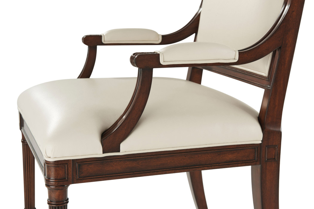 Theodore Alexander Atcombe Armchair - Milk, Leather