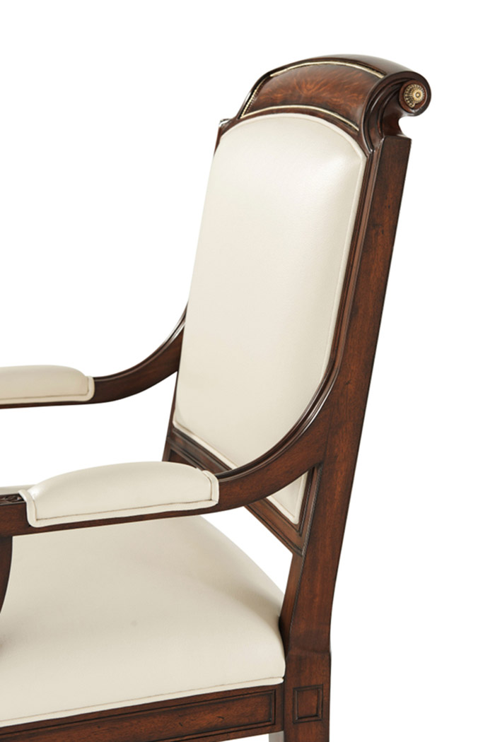 Theodore Alexander Atcombe Armchair - Milk, Leather