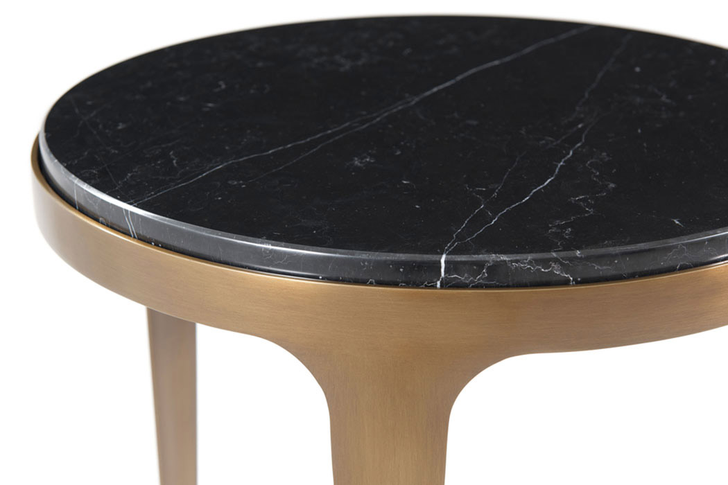 Theodore Alexander™ Gennaro Accent Table - Black Marble Finish