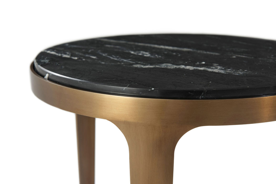 Theodore Alexander™ Gennaro Accent Table - Black Marble Finish