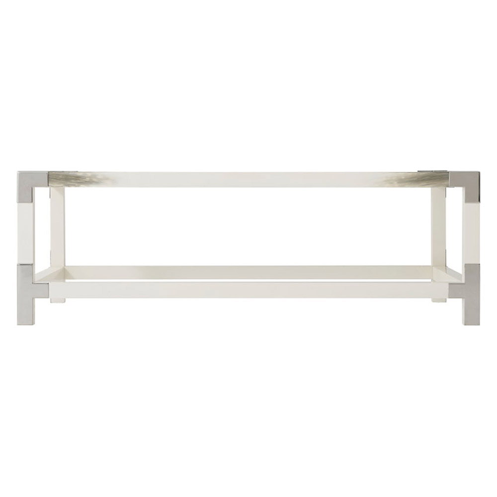 Theodore Alexander™ - Cutting Edge Longhorn White Cocktail Table