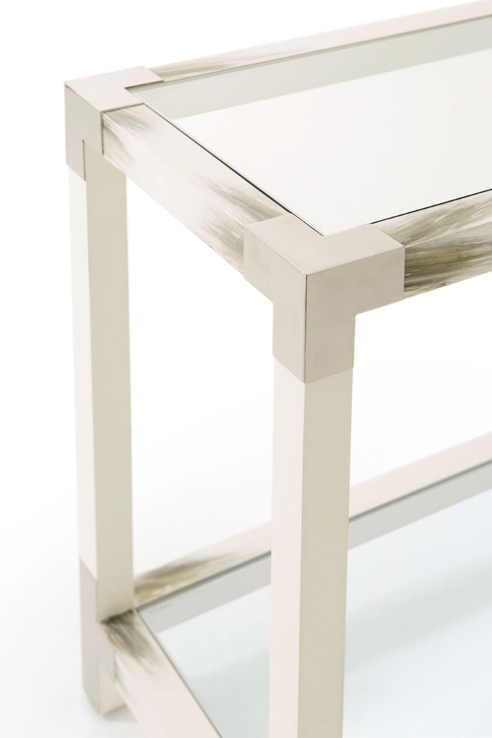 Theodore Alexander Cutting Edge Console Table - Longhorn White