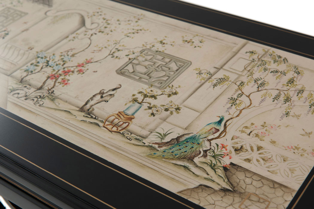 Theodore Alexander Long Hall Chinoiserie Console Table