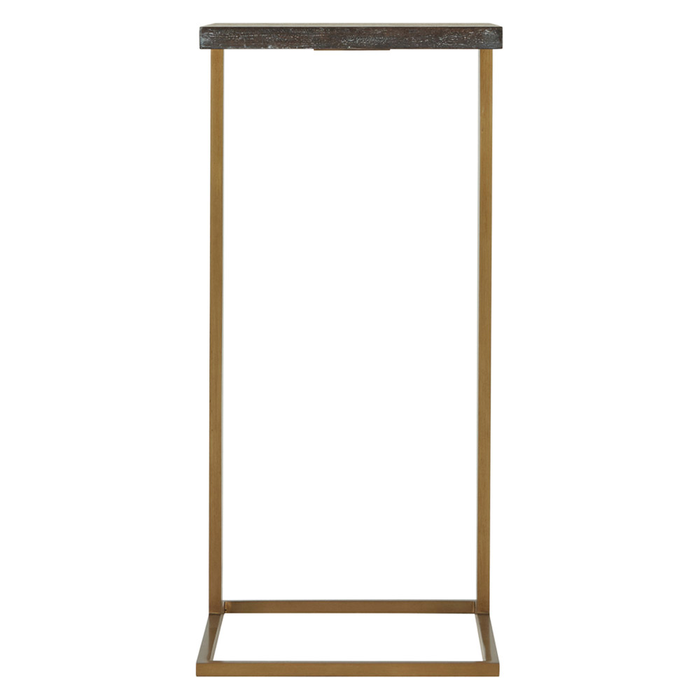 Theodore Alexander Bishop Cantilever Accent Table - Rowan/Brass