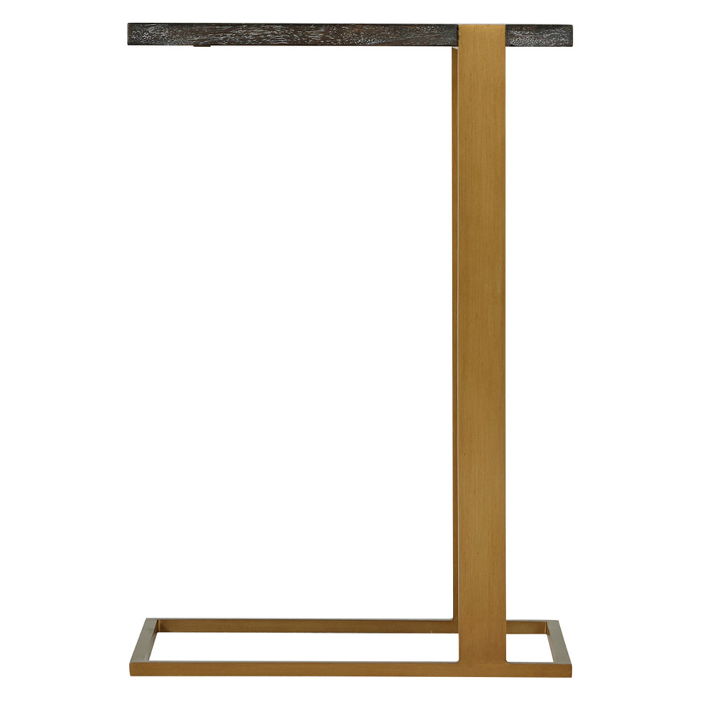 Theodore Alexander Bishop Cantilever Accent Table - Rowan/Brass