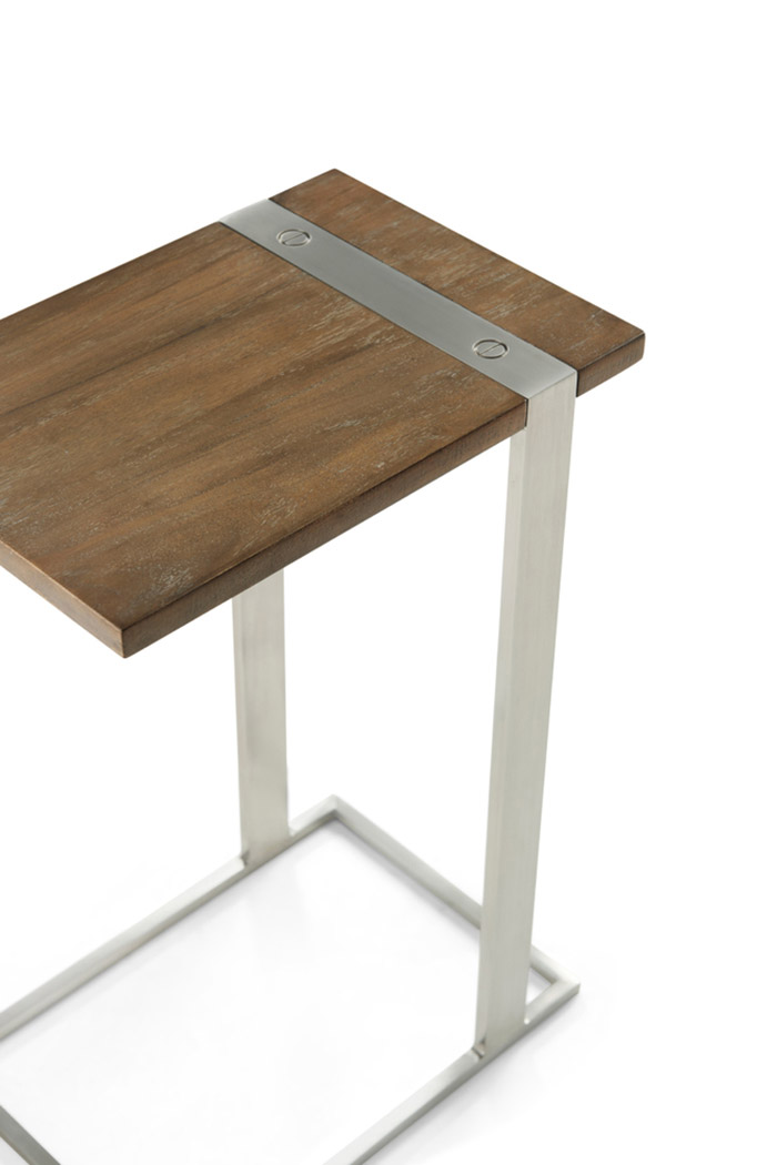 Theodore Alexander Bishop Cantilever Accent Table - Mangrove/Nickel