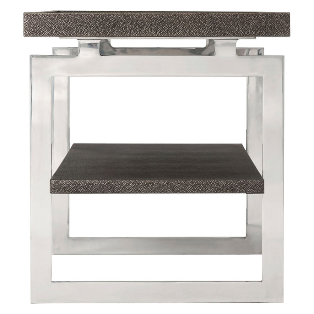 Theodore Alexander Landry Side Table - Tempest/Nickel