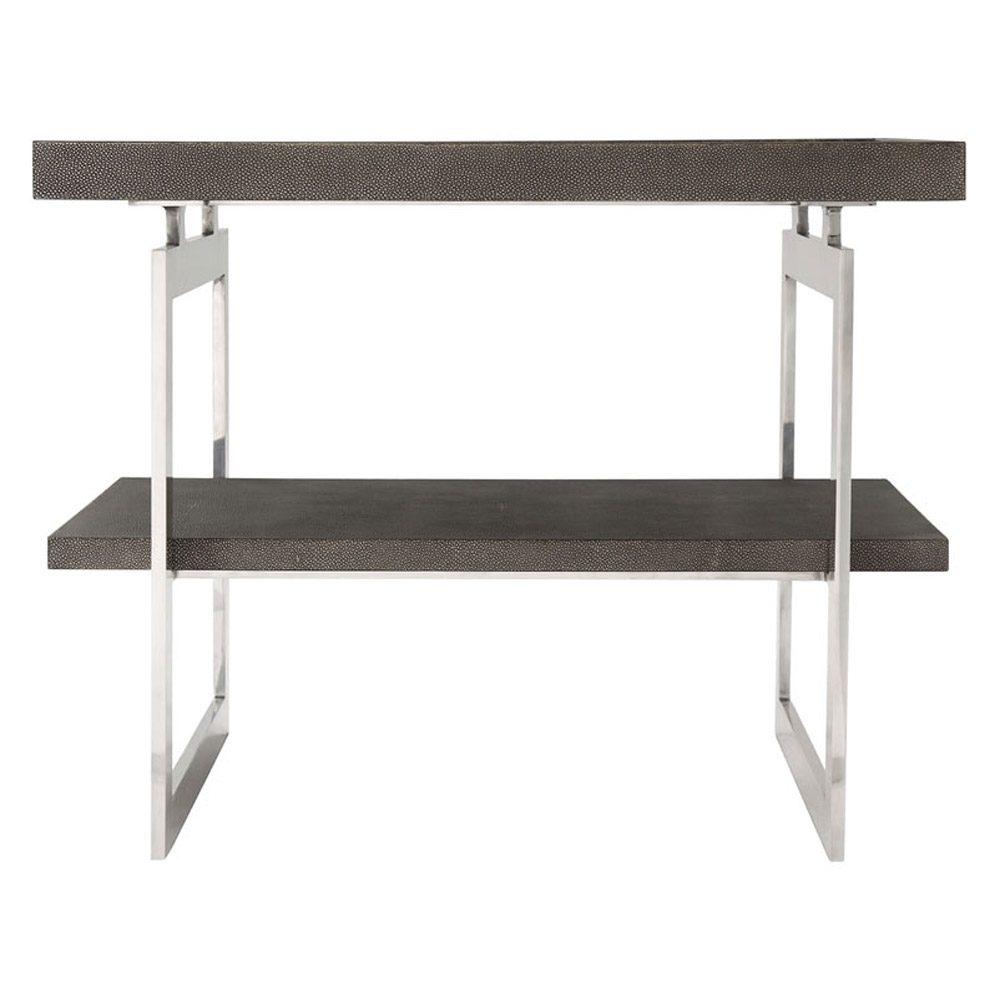 Theodore Alexander Landry Side Table - Tempest/Nickel