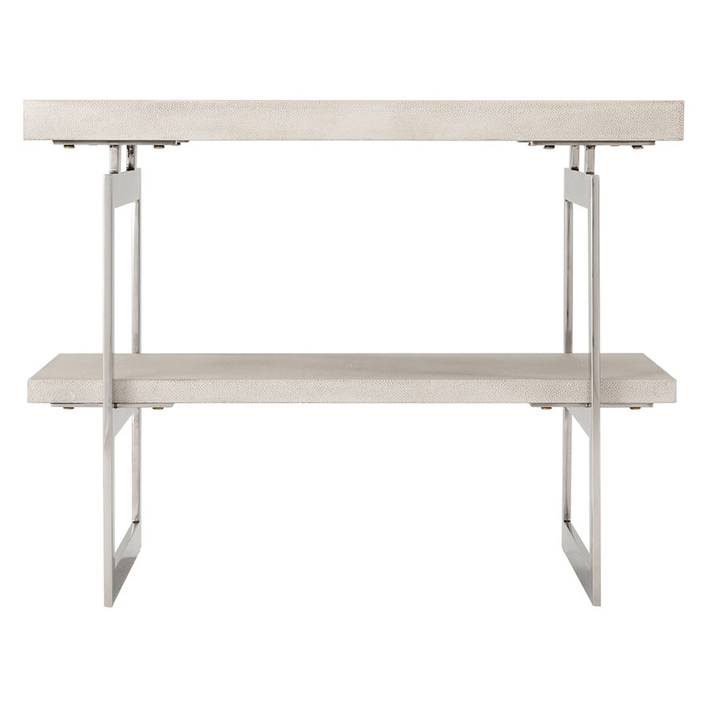 Theodore Alexander Landry Side Table - Overcast/Nickel