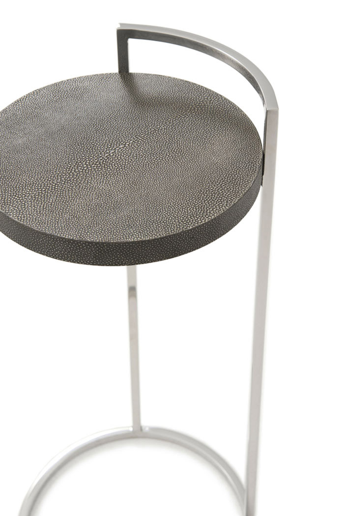 Theodore Alexander Alistair Accent Table - Tempest/Nickel