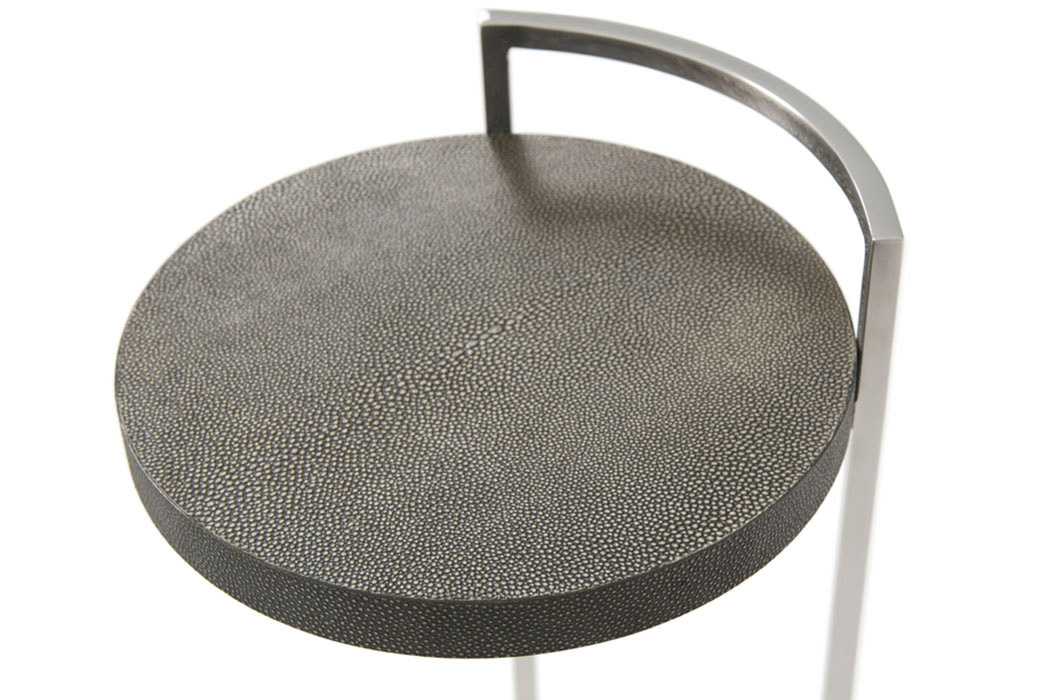 Theodore Alexander Alistair Accent Table - Tempest/Nickel