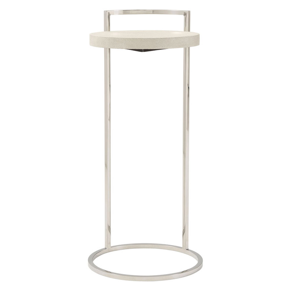 Theodore Alexander Alistair Accent Table - Overcast/Nickel