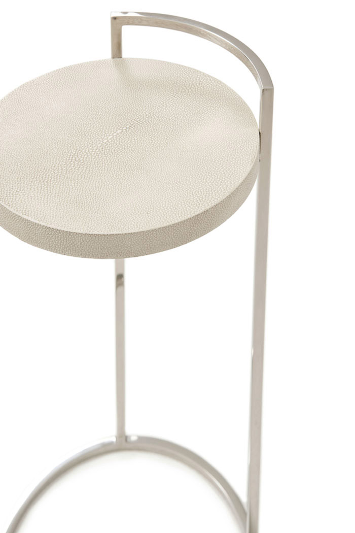 Theodore Alexander Alistair Accent Table - Overcast/Nickel