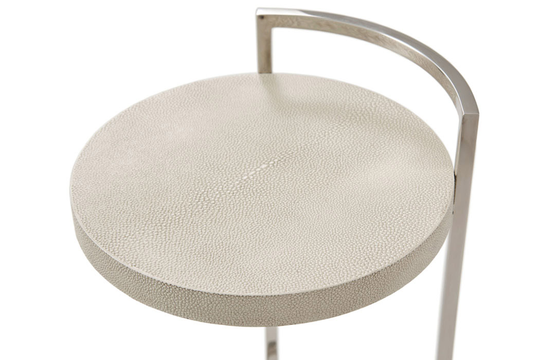 Theodore Alexander Alistair Accent Table - Overcast/Nickel