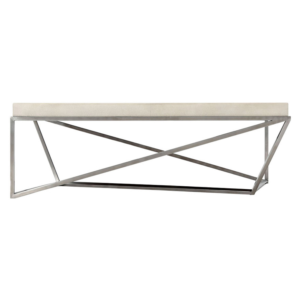 Theodore Alexander Crazy X Tray Cocktail Table - Overcast/Nickel