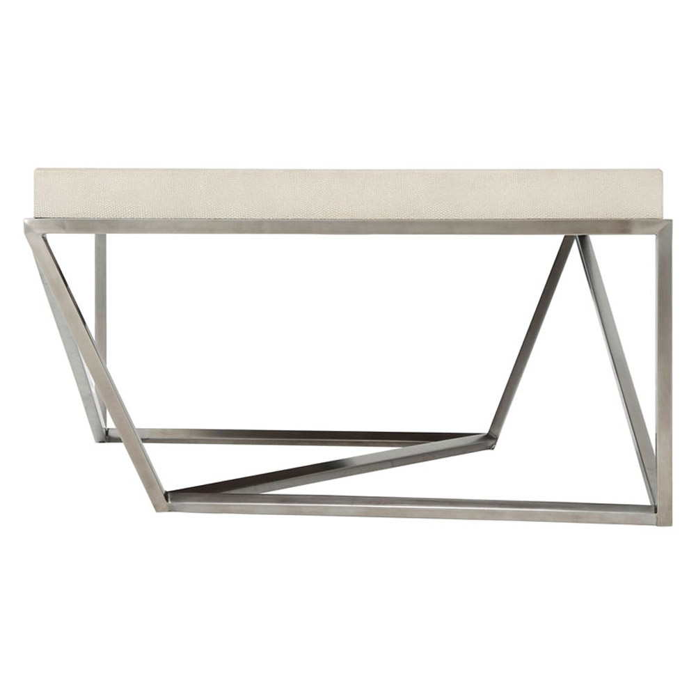 Theodore Alexander Crazy X Tray Cocktail Table - Overcast/Nickel